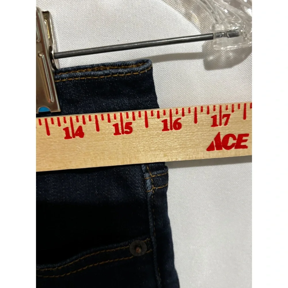 J.Crew 10 High-Rise Skinny Denim Shorts Bermuda‎ Long Dark Wash Raw Hem 29T mod
